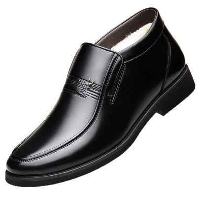 花花公子棉鞋男真皮羊毛加绒保暖