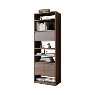 中古风实木书架书柜隔断柜法式复古置物架展示柜博古架客厅储物柜