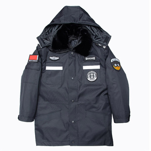 保安服冬装棉衣制服保安棉服加厚工作服套装男冬季防寒服大衣棉袄