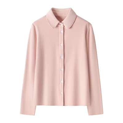 双面磨通勤职场衬衣德绒衬衫女士