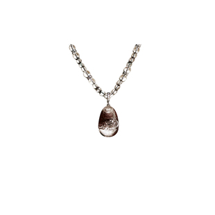 【念珠佛像狐】天然红幽灵九尾狐吊坠水晶锁骨链女生项链精致狐牌