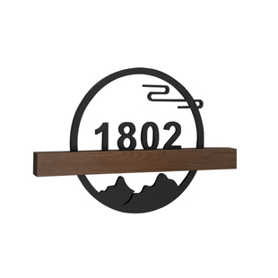 新中式木质创意包厢门牌定制发光棋牌室包间带灯火锅店酒店餐厅餐饮茶楼饭店别墅号码牌家用实木日式民宿挂饰