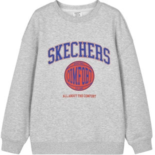 SKECHERS斯凯奇大童运动休闲套头衫卫衣P424B061-04A6