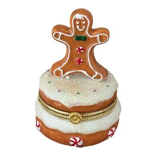 复古新年礼物陶瓷首饰盒可爱装饰家居摆件精致工艺品戒指收纳盒女