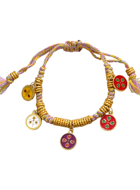 2026新年彩色福字流苏盘缠红绳