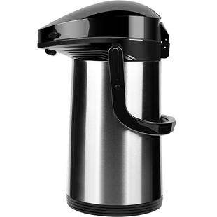 supkit按压式不锈钢保温壶大容量家用办公室热水瓶红胆暖瓶气压式