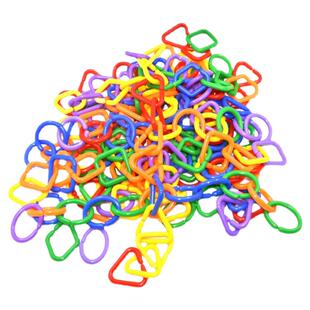 儿童圈圈大号小号扣环积木拼接链接幼儿园宝宝益智力形状认知玩具