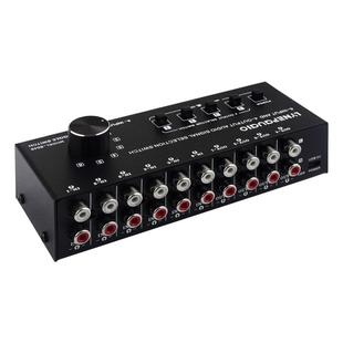 6进4出音频信号切换器 分配器音源切换器 输出开关控制可同时输出