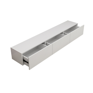 实木电视柜极简现代简约白色落地 客厅地柜 简易贝达电视机柜悬空