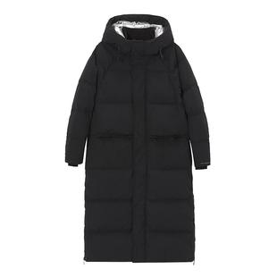 雪中飞秋冬时尚男女情侣过膝长款加厚防寒防风羽绒服男潮外套