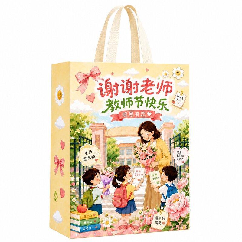 手提纸袋礼物礼品包装节日感谢生日口红饰品婚礼伴手礼袋支持客制