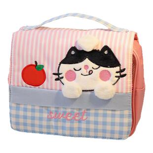 晚安猫咪 分区化妆包女大容量旅行便携防水护肤品超大洗漱收纳袋