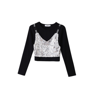 爵士舞蹈服装辣妹亮片上衣高级感PU皮红色酷飒亮面裤子未来科技感