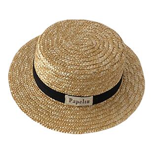 儿童草帽夏季出游遮阳沙滩帽男女童宝宝海边拍照洋气大帽檐防晒帽