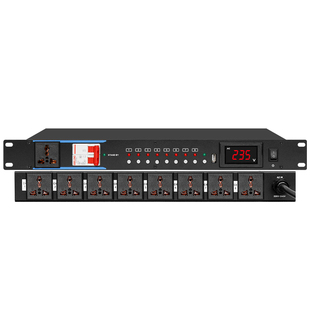 专业10路大功率电源时序器舞台8/9路插座顺序控制管理器带滤波器