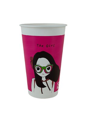 情侣奶茶纸杯一次性双PE加厚定制