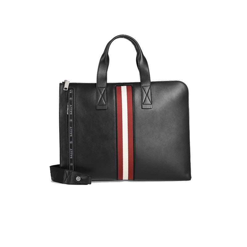 【自营】Bally/巴利经典男士商务HENRI系列黑色手提公文包6231775