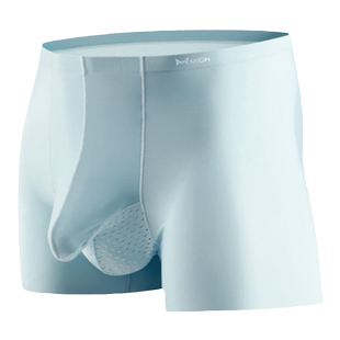 猫人男士内裤枪弹式分离大象鼻四角裤性感囊袋阴囊托平角裤夏季薄