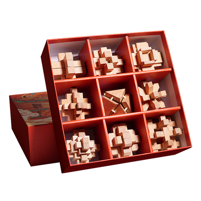 鲁班锁孔明锁全套老人男女童生日送礼节日礼物学习益智手工礼品