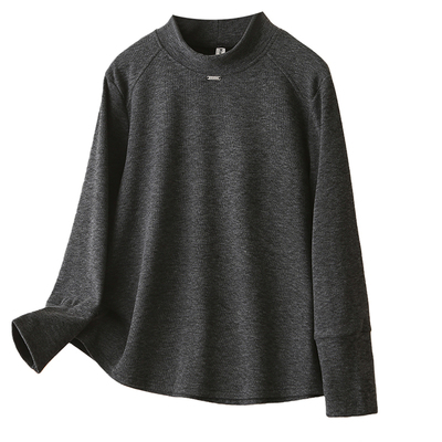 加绒打底衫胖mm正肩遮肚内搭上衣