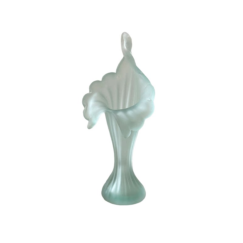 【Verdant】新艺术中古小众花朵摆件磨砂玻璃花瓶客厅软装饰品瓶