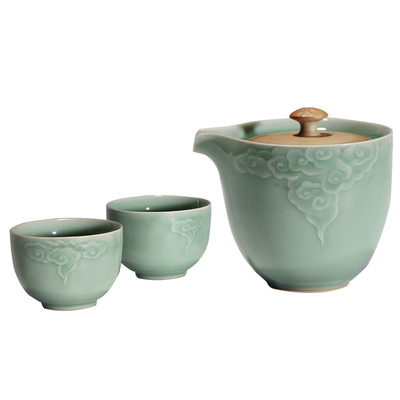 丁军龙泉大师品茗杯定制特惠茶具