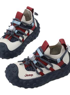 JEEP儿童户外软底防滑船船鞋