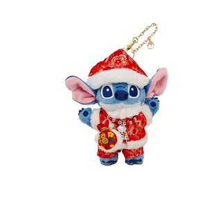 日本LEEQEJ史迪奇书包包挂件饰毛绒公仔史迪仔玩偶钥匙扣新年礼物