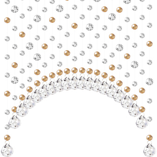 水晶珠帘门帘过道卧室卫生间隔断客餐厅轻奢装饰吊帘挂帘子免打孔