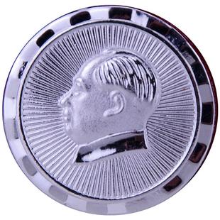 毛主席纪念像章 佩戴胸章男女服装配足银饰品 毛泽东头像足银商务