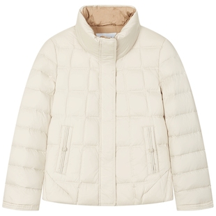 曼德诗短款羽绒服2025冬季新款时尚立领设计百搭蓬松轻盈保暖外套