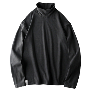 双面德绒高领打底衫男冬季内搭保暖卫衣外贸男装秋衣男士长袖t恤