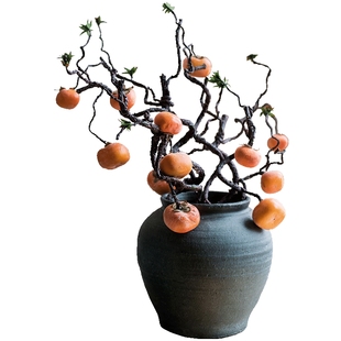 掬涵仿真柿子藤果实缠绕藤蔓装饰仿真树花果植物景观道具