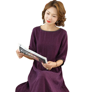 2025夏季新款香云纱真丝连衣裙妈妈装高端杭州桑蚕丝中老年裙子女