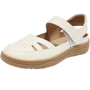 森达可可猪笼鞋女鞋夏商场同款舒适行走平底凉鞋SZK01BL4