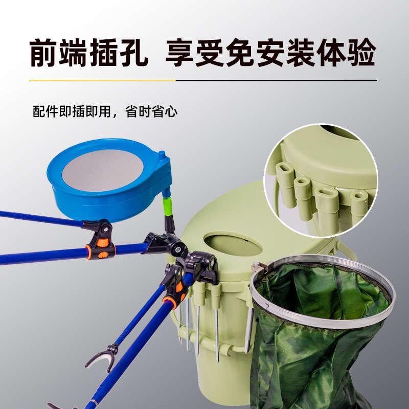 新款椭圆形钓桶可坐人升级加厚手提桶多功能一体野钓活鱼桶