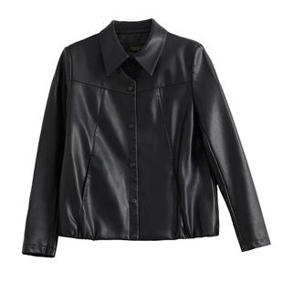 海宁真皮皮衣女2024春秋新款韩版修身绵羊皮小个子短款皮夹克外套