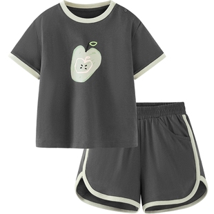 【商场同款】迷你巴拉短袖套装男女童宝宝纯棉运动夏新款童装