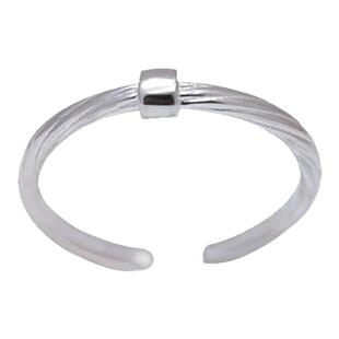 srrmhyns925镀银小方块极细纹理戒指女ins风小众设计百搭开口指环