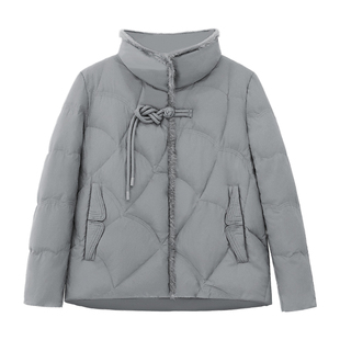 2025新款妈妈羽绒服冬装中老年水貂毛外套中年女士气质白鸭绒棉袄