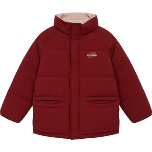 【新年焕新红色战袍】DM100大码立领面包服短款加厚羽绒服外套