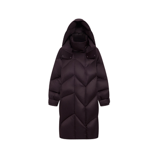 DeIFy/缔弗科鲁达2.0 25冬新款95不规则绗缝鹅绒羽绒服女长款加厚