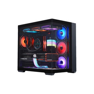 先马小映像fly机箱全视海景房台式电脑主机360水冷ATX悬浮灯条