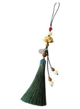 原创古风黄杨木莲花挂件吊坠饰品