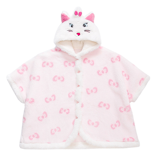 睡袍儿童女款2025新款冬女童舒棉绒睡衣可爱粉玛丽猫女宝家居服