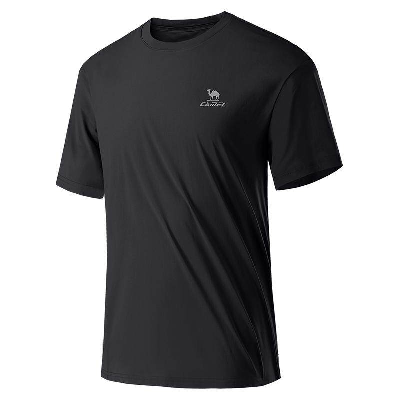 骆驼健身速干衣T恤短袖男士夏季薄款透气休闲户外运动跑步上衣女