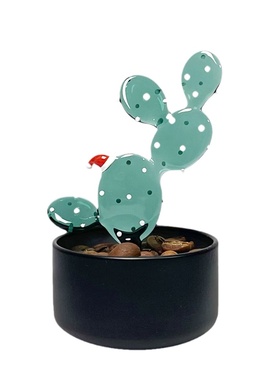 原创咖啡仙人掌车饰品摆件