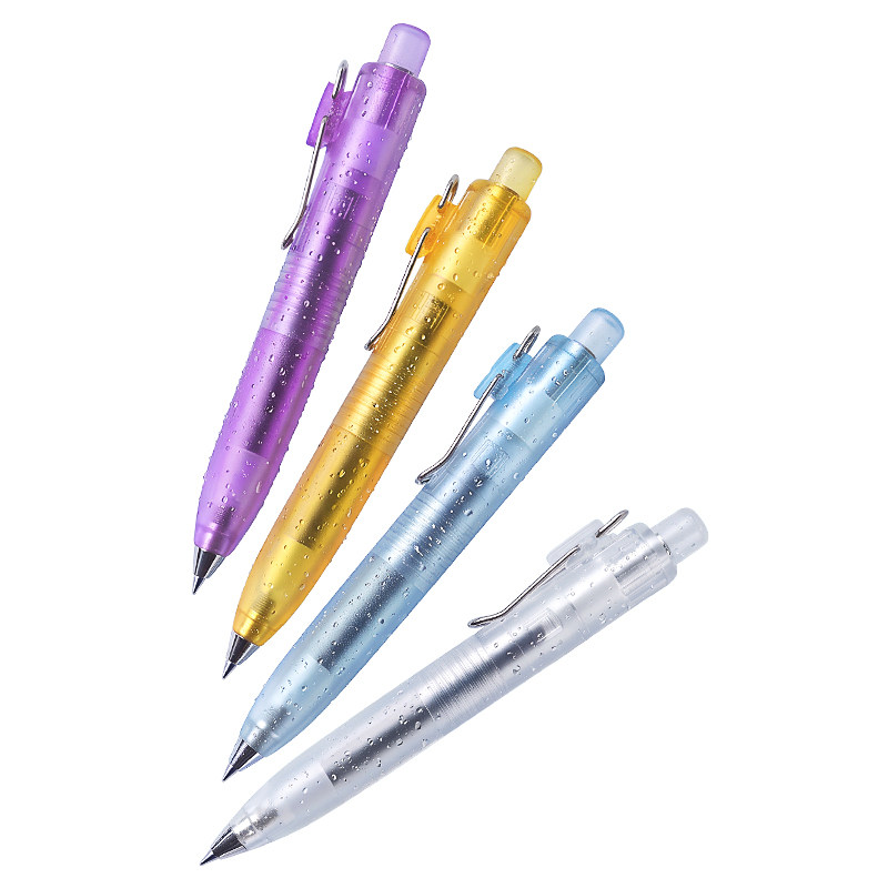 高颜值透明杆口袋笔【新品果茶限定】uni三菱铅笔小浓芯胖UMN-SP低重心迷你随身中性笔高浓墨速干学生手账笔