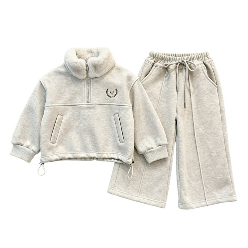 韩系加绒时髦套装秋冬新品