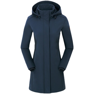 诺思山女春秋防风绒里软壳风衣